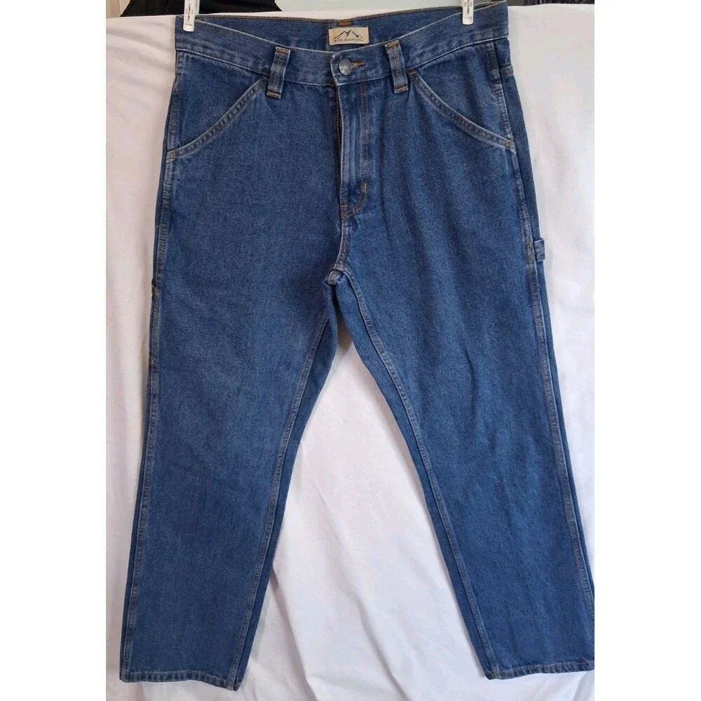 Men's Carpenter JeansBlue Mountain Relaxed Straight Leg 5-Pocket Medium Wash